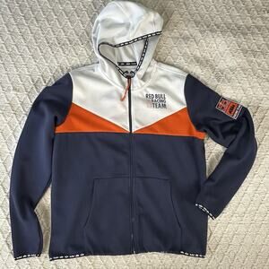 Red Bull KTM Racing Team Full Zip Hoodie Sweatshirt Size Medium Moto Colorblock